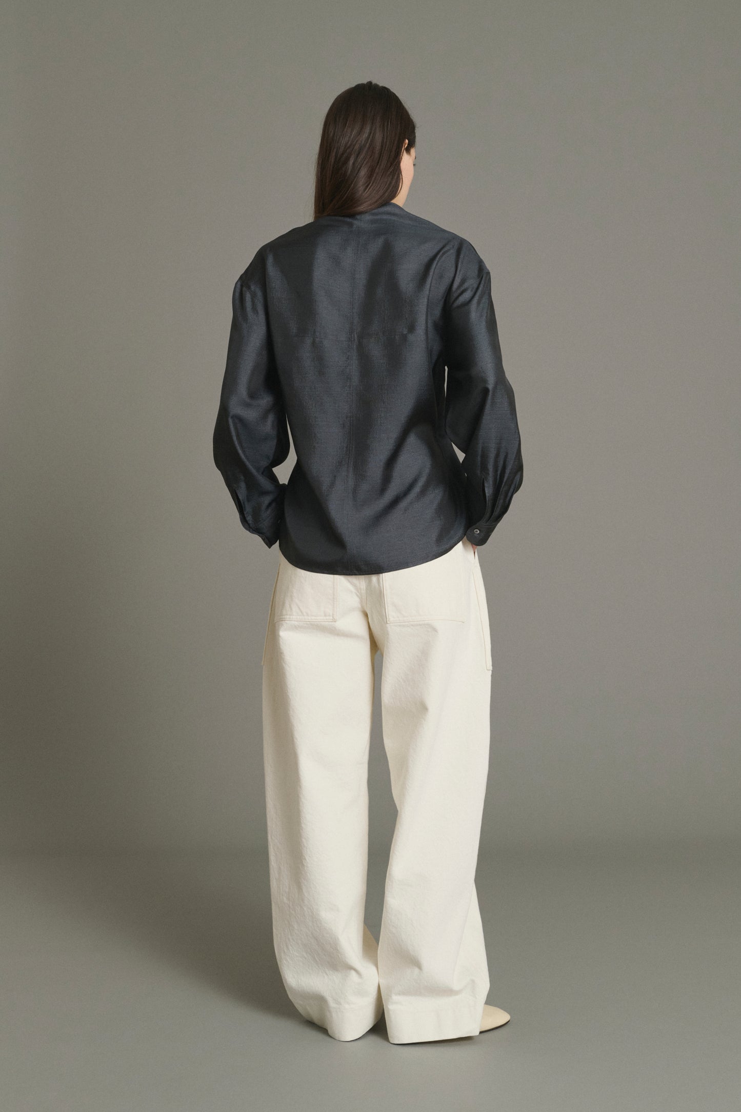 Blusa Jenny - Gris Antracita - Seda - Mujer