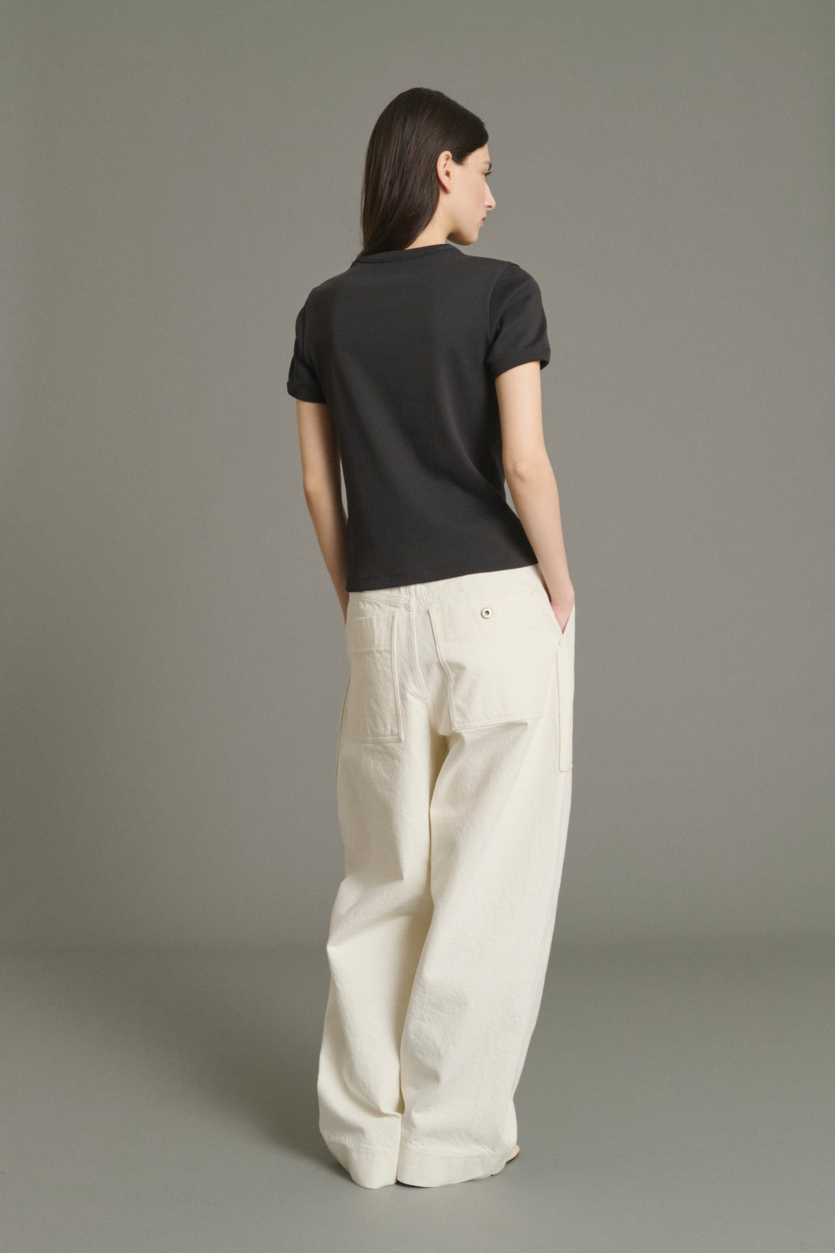 Camiseta Aristide - Carbón - Algodón - Mujer vue 2