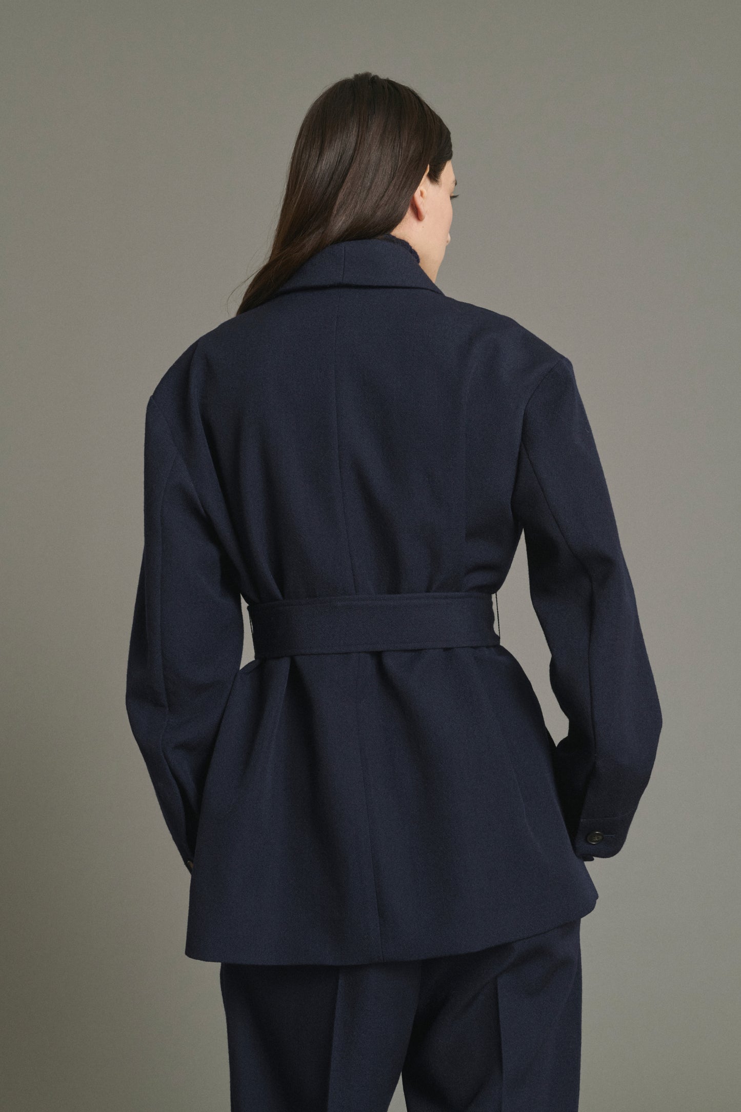 Chaqueta Come - Navy - Lana - Mujer
