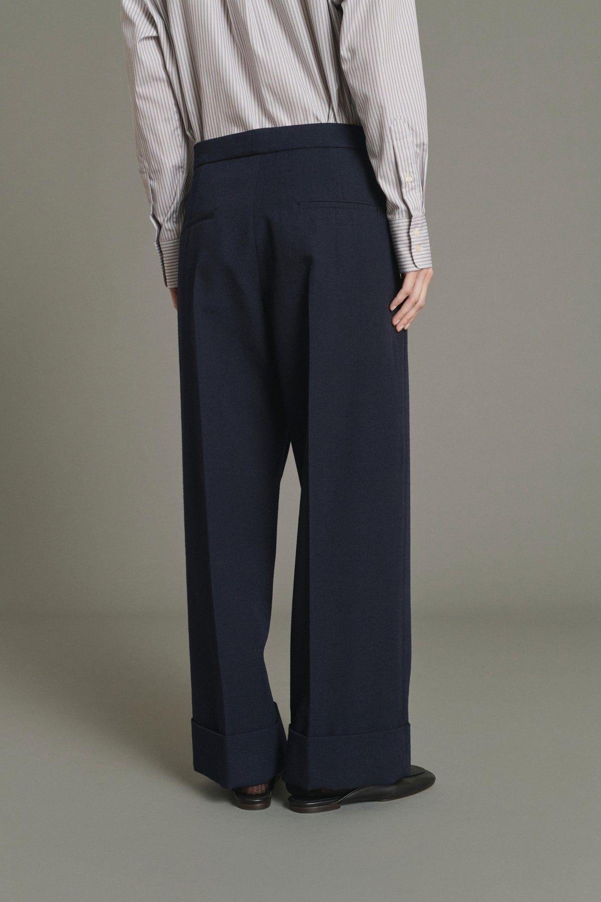 Pantalón Kobe - Navy - Lana - Mujer vue 4