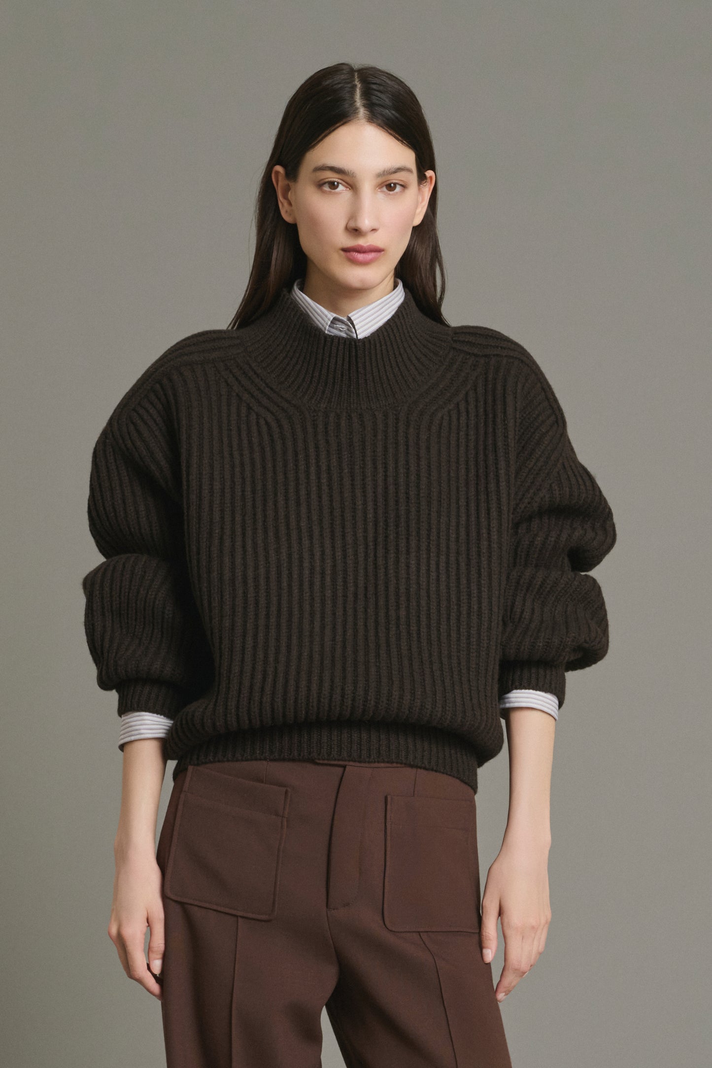 Jersey Flamand - Chocolate - Lana Merina - Mujer