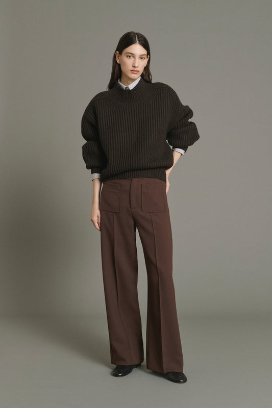 Jersey Flamand - Chocolate - Lana Merino - Mujer