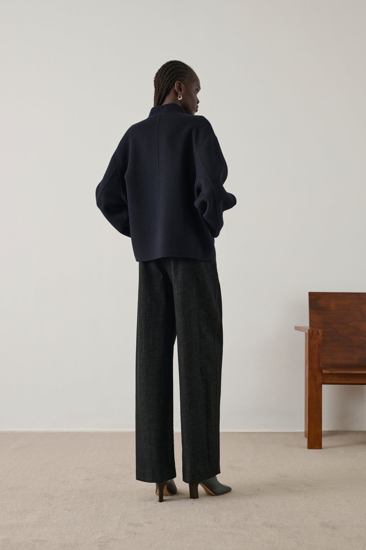 Abrigo Windsor - Deep Navy - Lana - Mujer vue 6