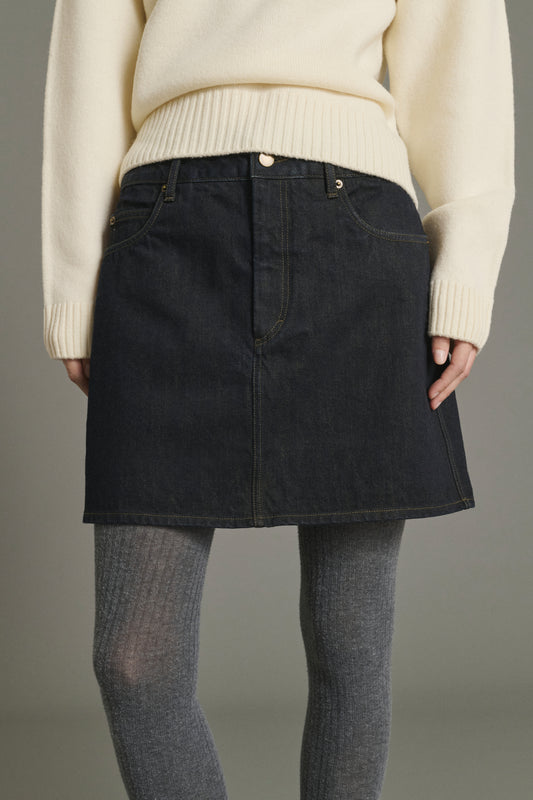 Falda Lacy - Negro - Algodón - Mujer