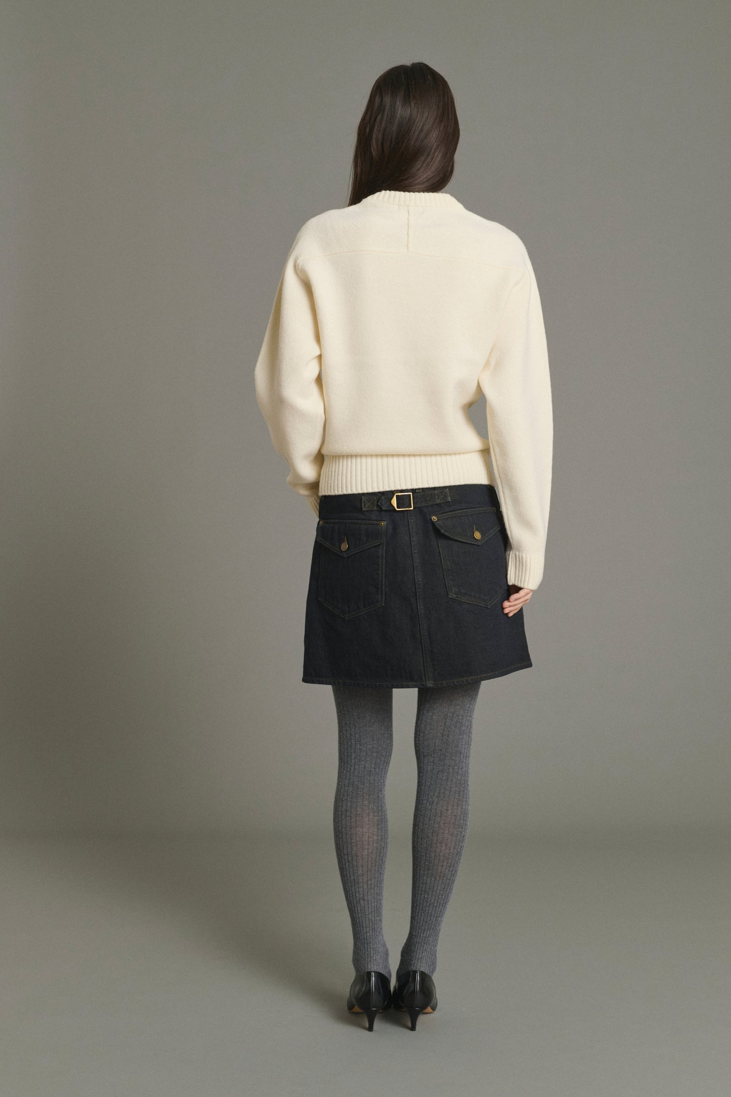 Falda Lacy - Negro - Algodón - Mujer