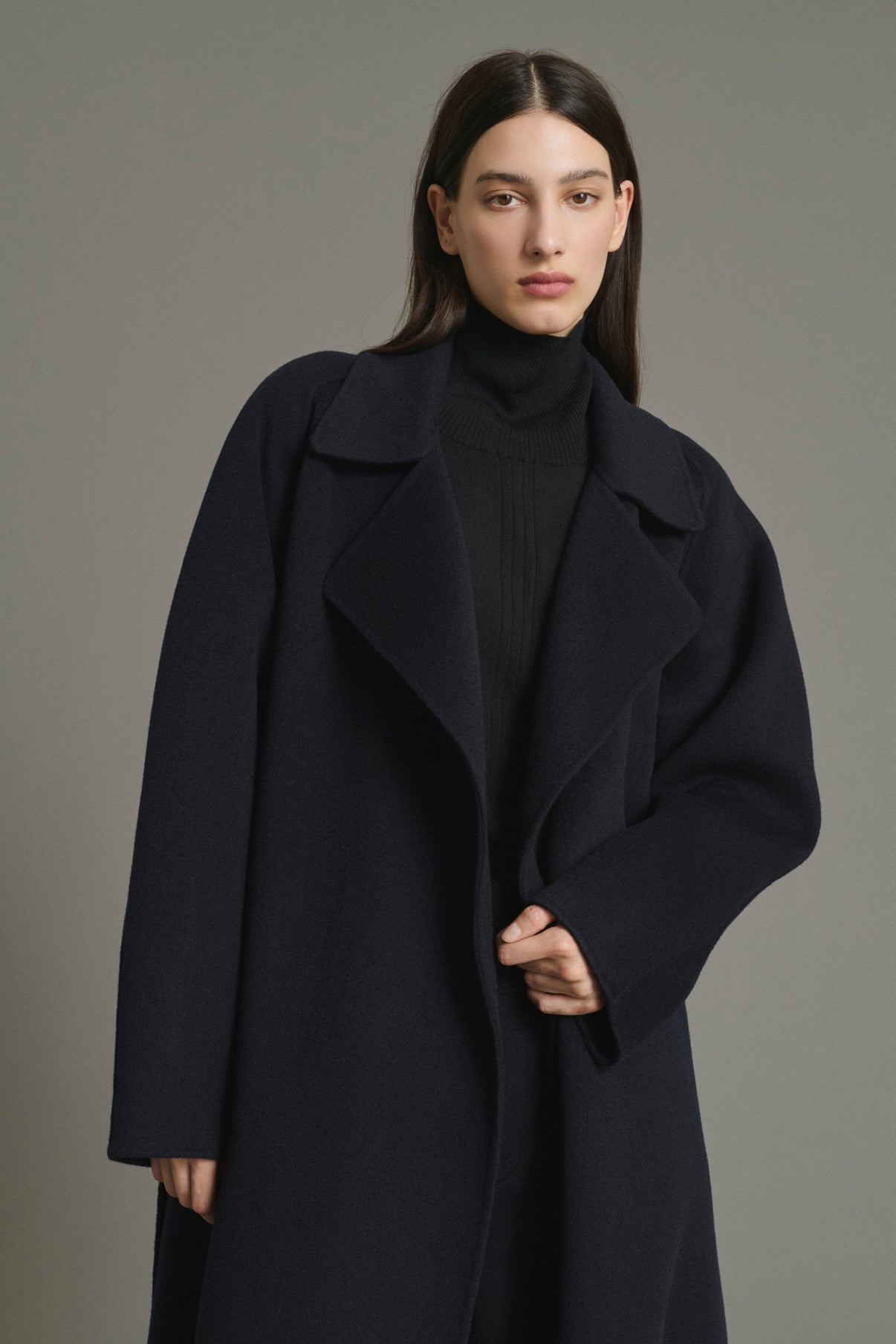 Abrigo Harvard - Deep Navy - Lana - Mujer vue 3