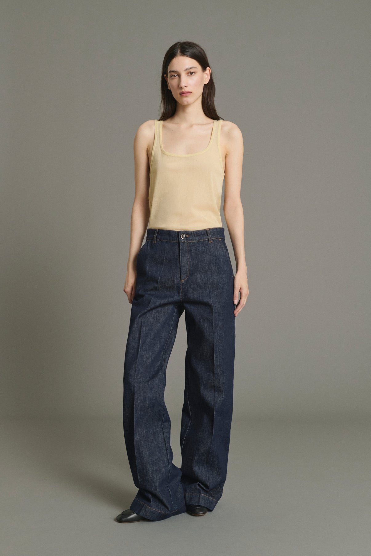 Vaqueros California - Denim Crudo Acampanado Mujer - Soeur vue 5
