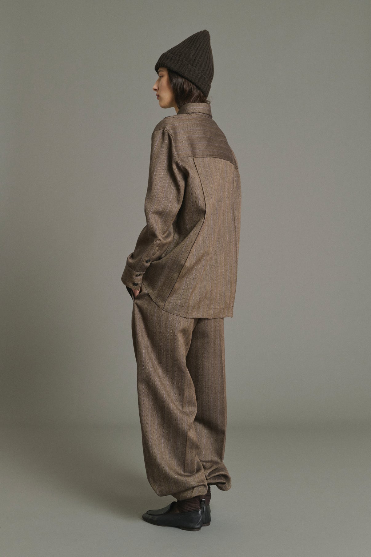 Camisa Lisbonne - Marrón/Malva - Lana - Mujer vue 4