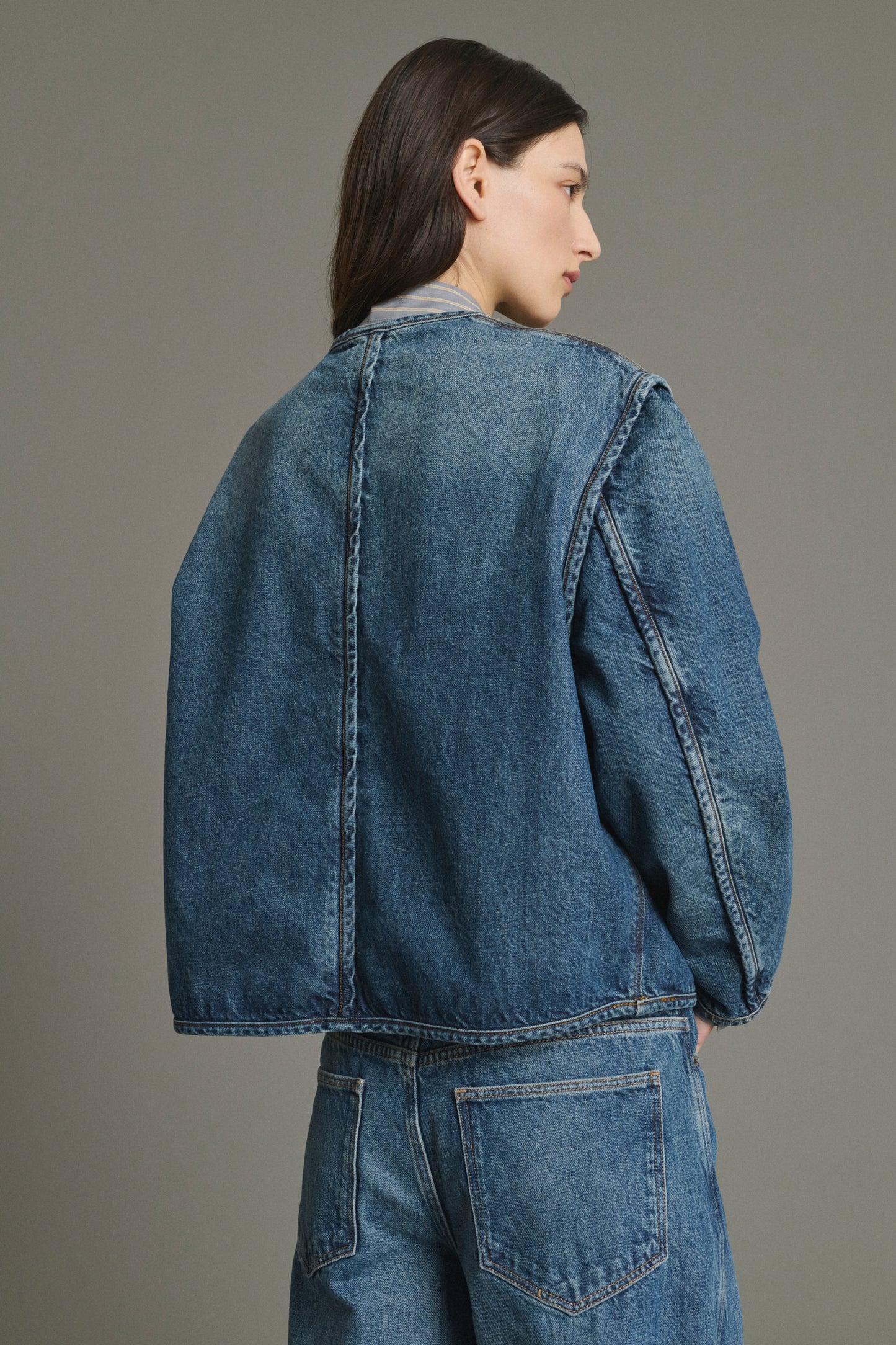Chaqueta Agatha - Azul Denim Algodón Mujer - Soeur