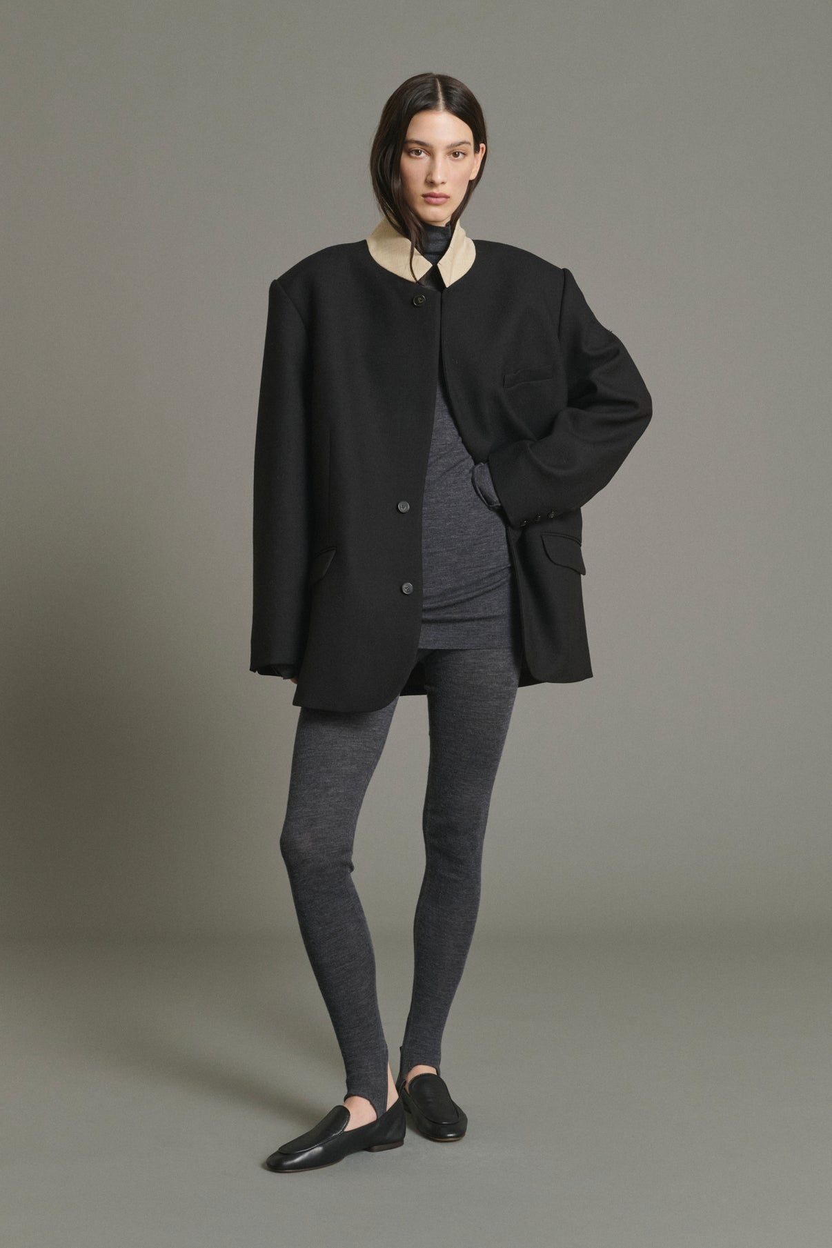 Legging Jen - Gris Antracita - Lana - Mujer vue 1