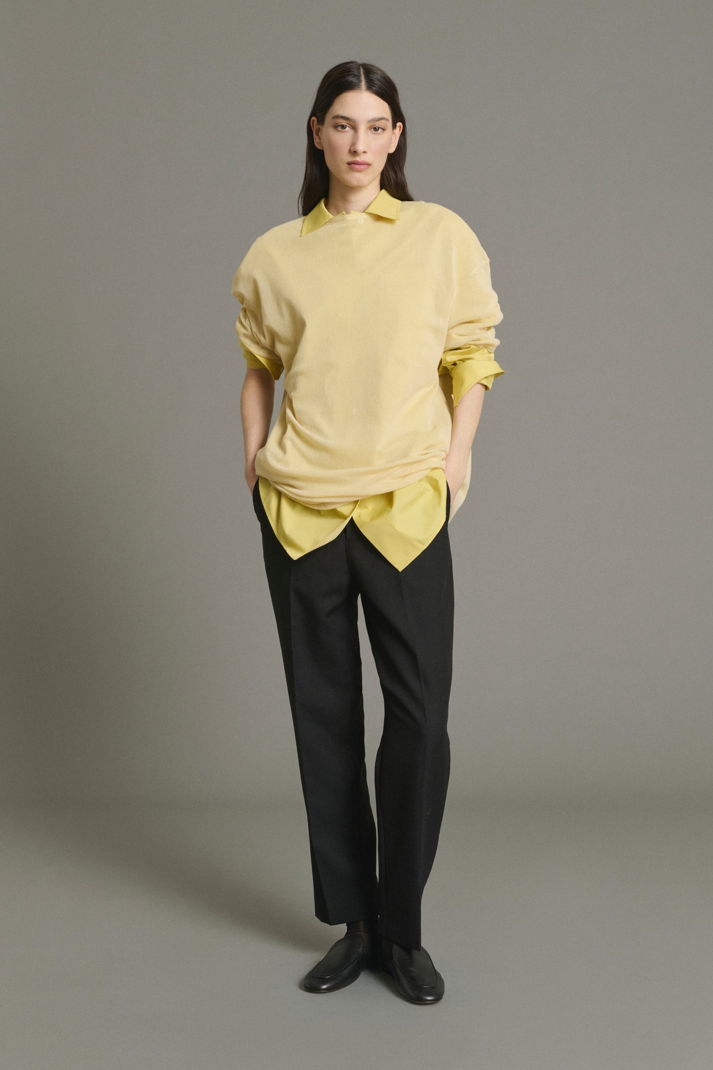 Pantalón Gabriel - Negro Lana Cigarette Mujer - Soeur