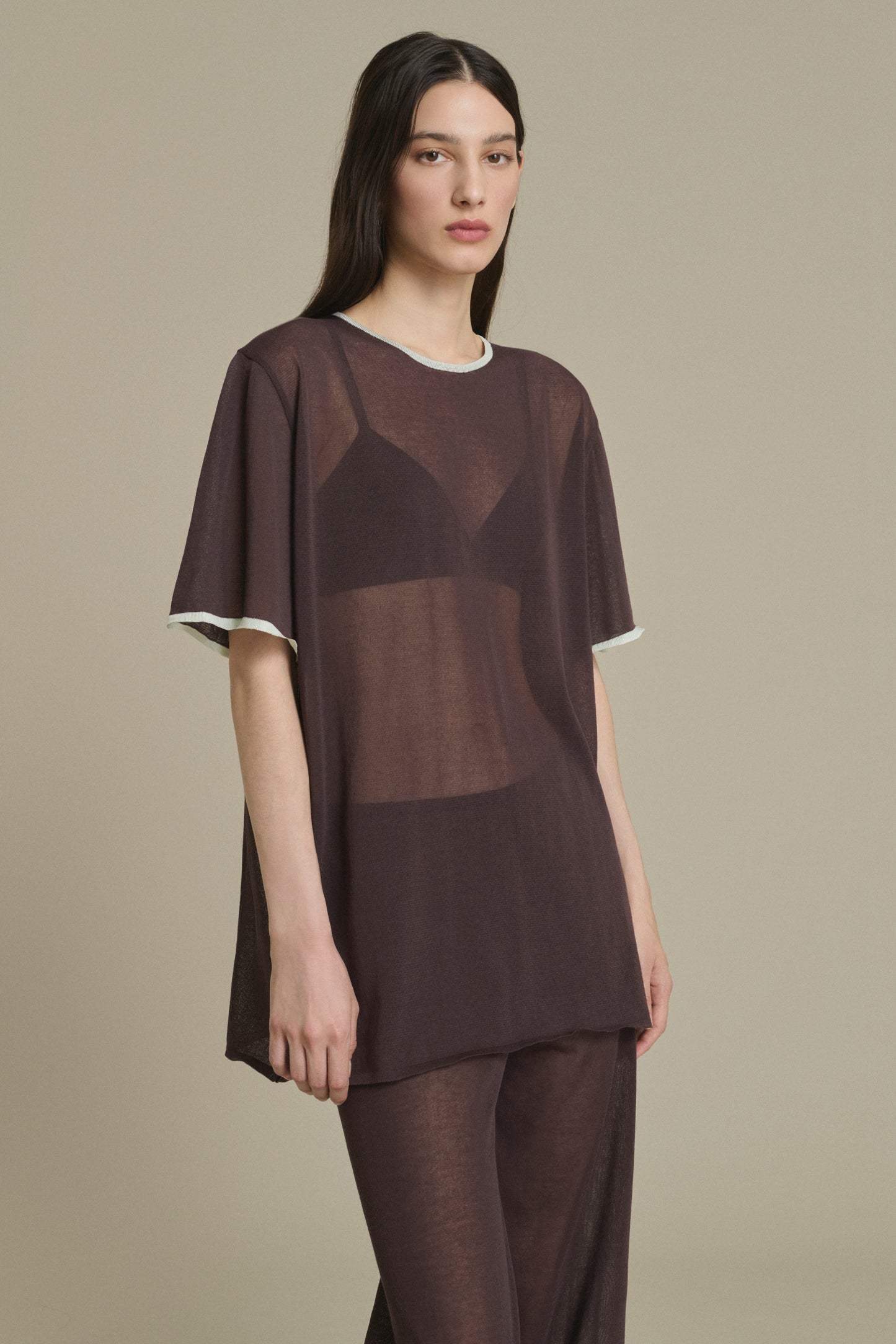 Camiseta Dua chocolate en punto Soeur & TL180 - Soeur