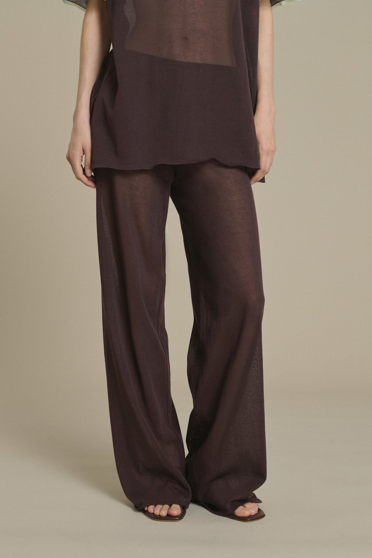 Pantalón Nico chocolate de punto Soeur & TL180 - Soeur vue 3