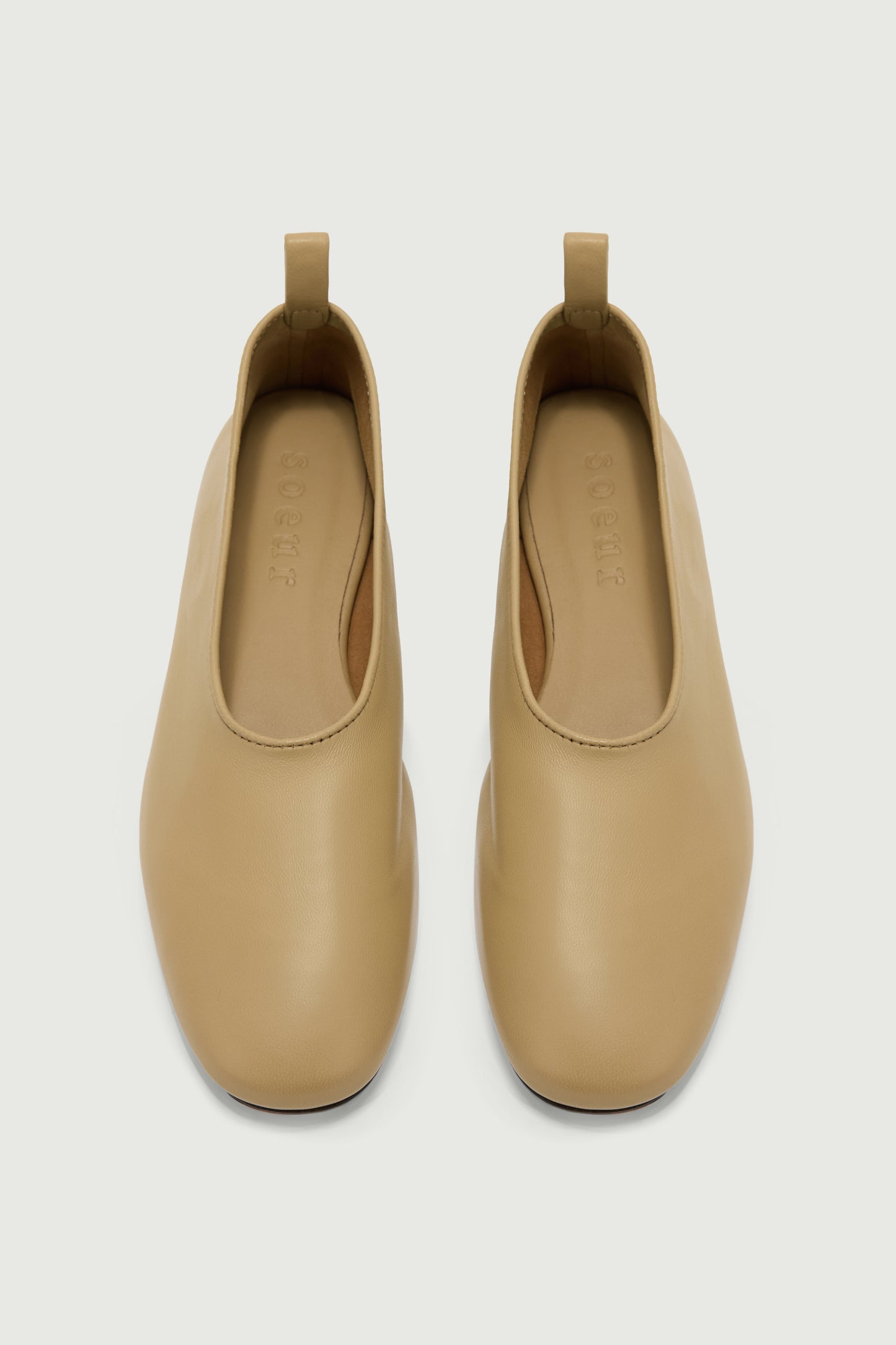 Bailarinas Bala - Beige - Cuero - Mujer
