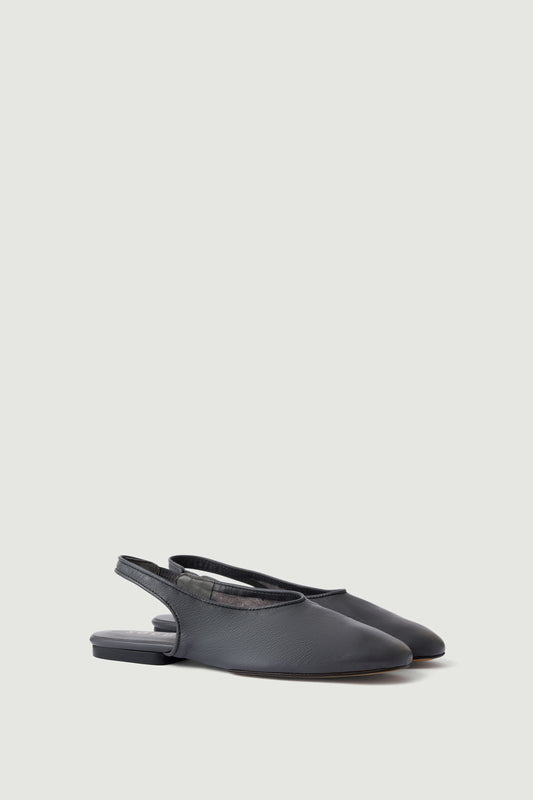 Slingbacks Emmett - Gris Anthracite - Cuir - Femme