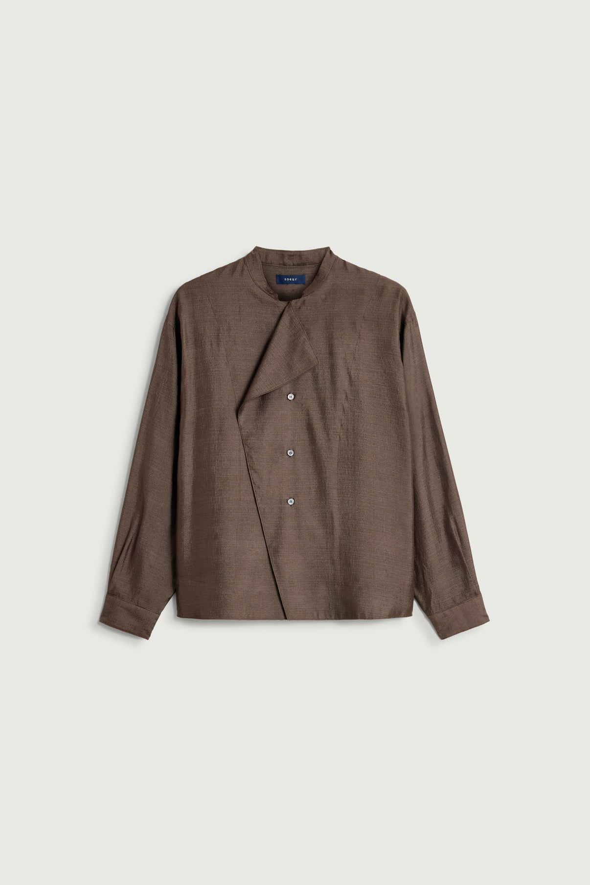 Blusa Hampton - Marrón Oscuro - Seda - Mujer vue 6