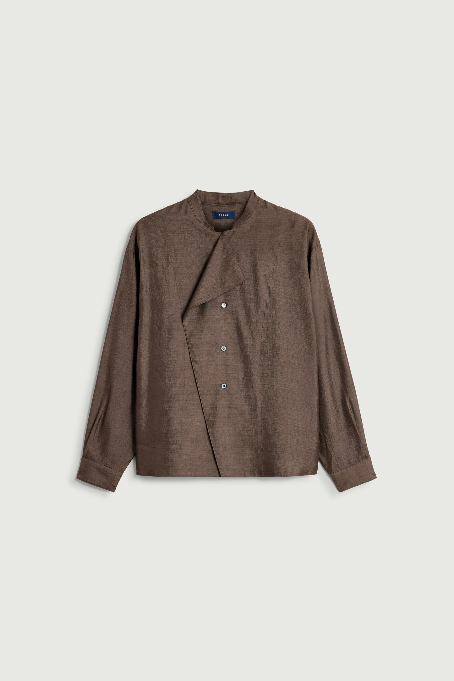 Blusa Hampton - Marrón Oscuro - Seda - Mujer