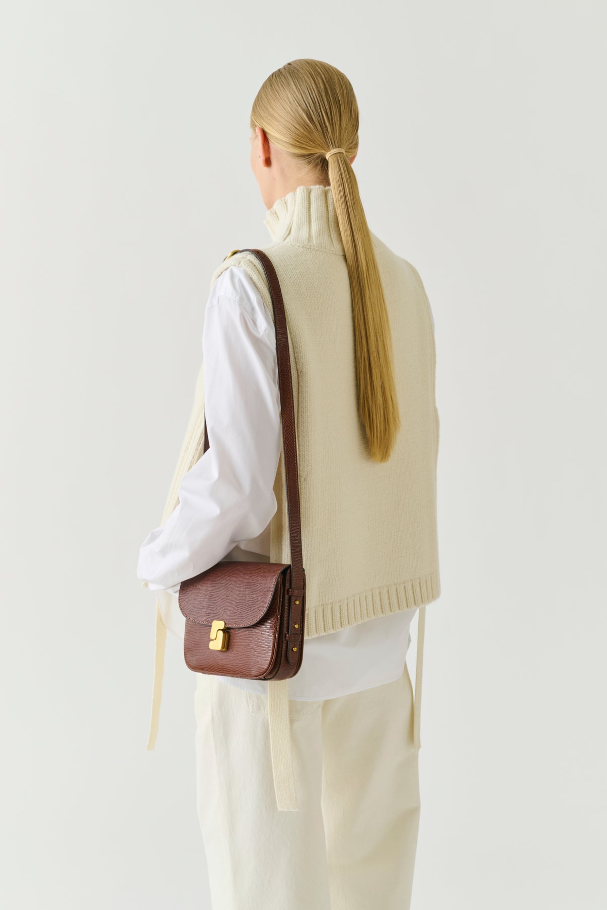 Bolso Bellissima Mini - Cognac Cuero - Soeur vue 2