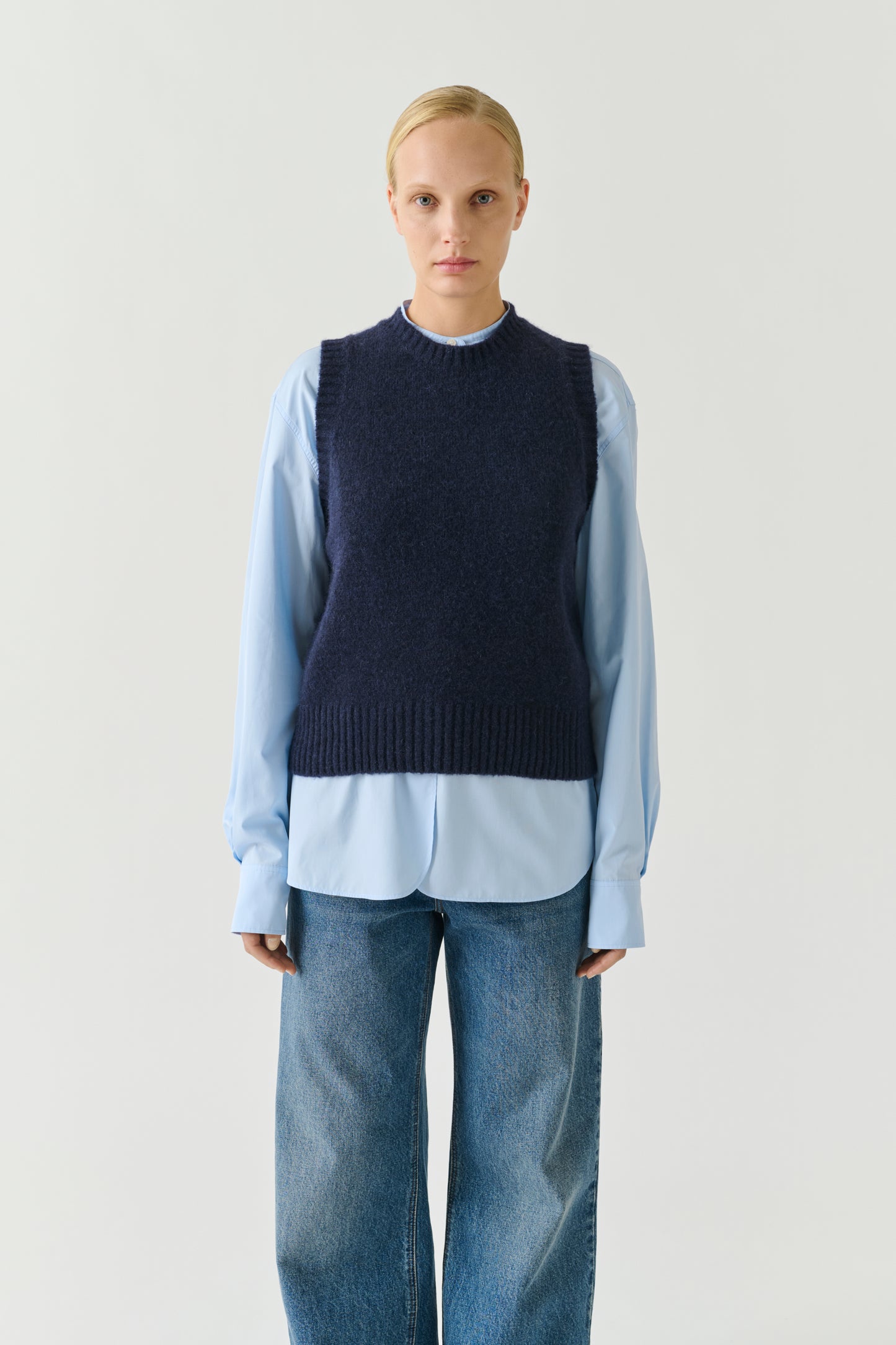 Jersey Namaste - Azul marino - Lana - Mujer