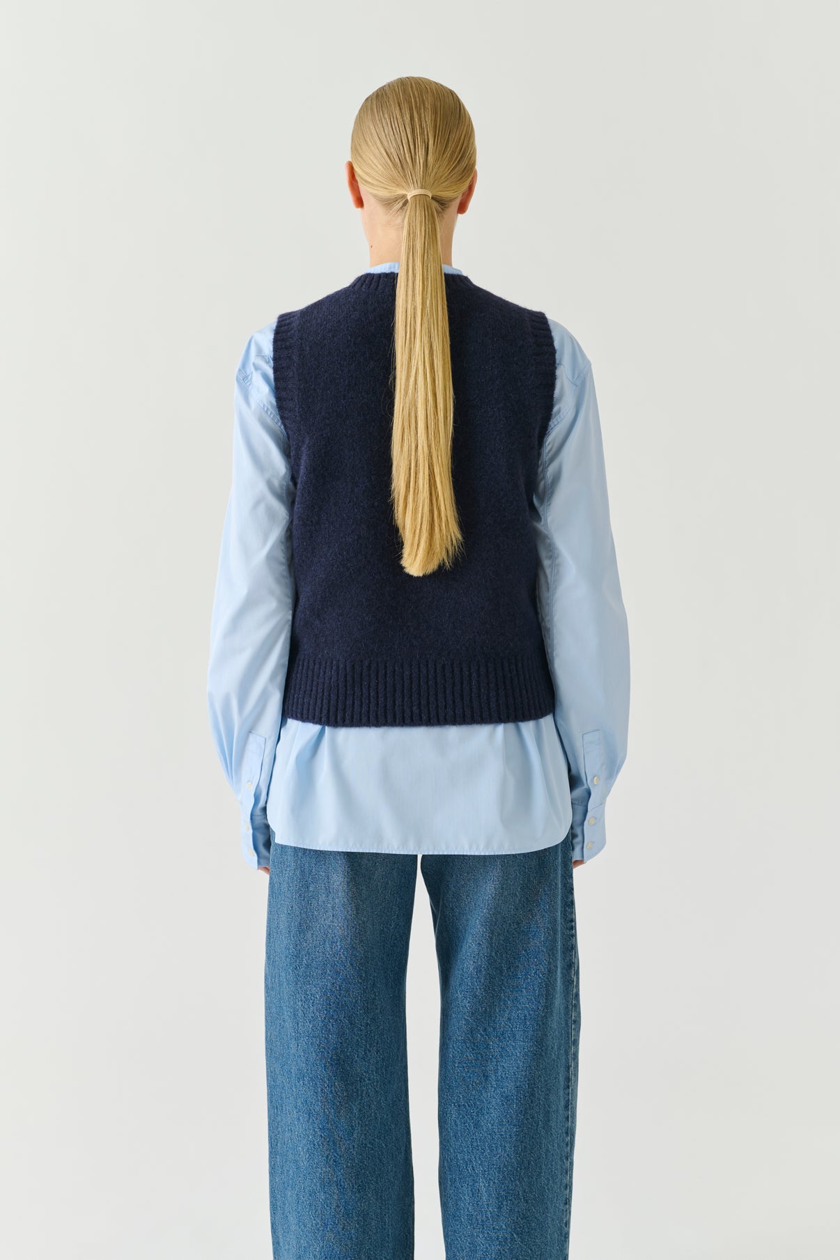 Jersey Namaste - Azul marino - Lana - Mujer vue 3
