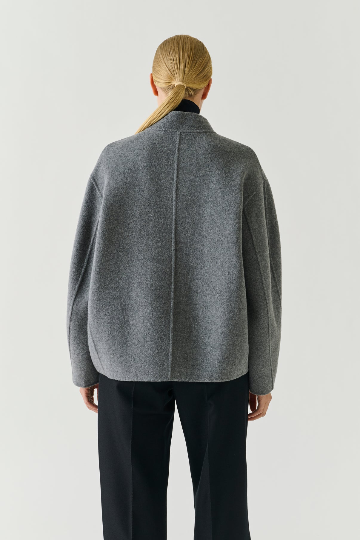 Abrigo Windsor - Gris claro - Lana - Mujer vue 3