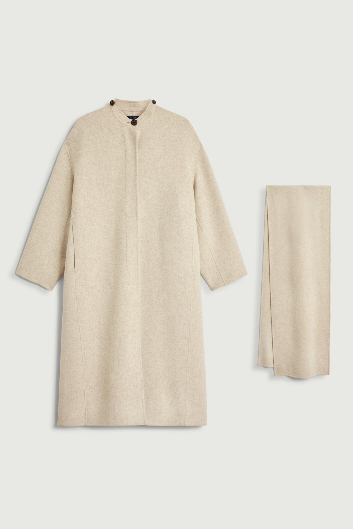 Abrigo Finn - Crudo/Gris - Lana - Mujer vue 7