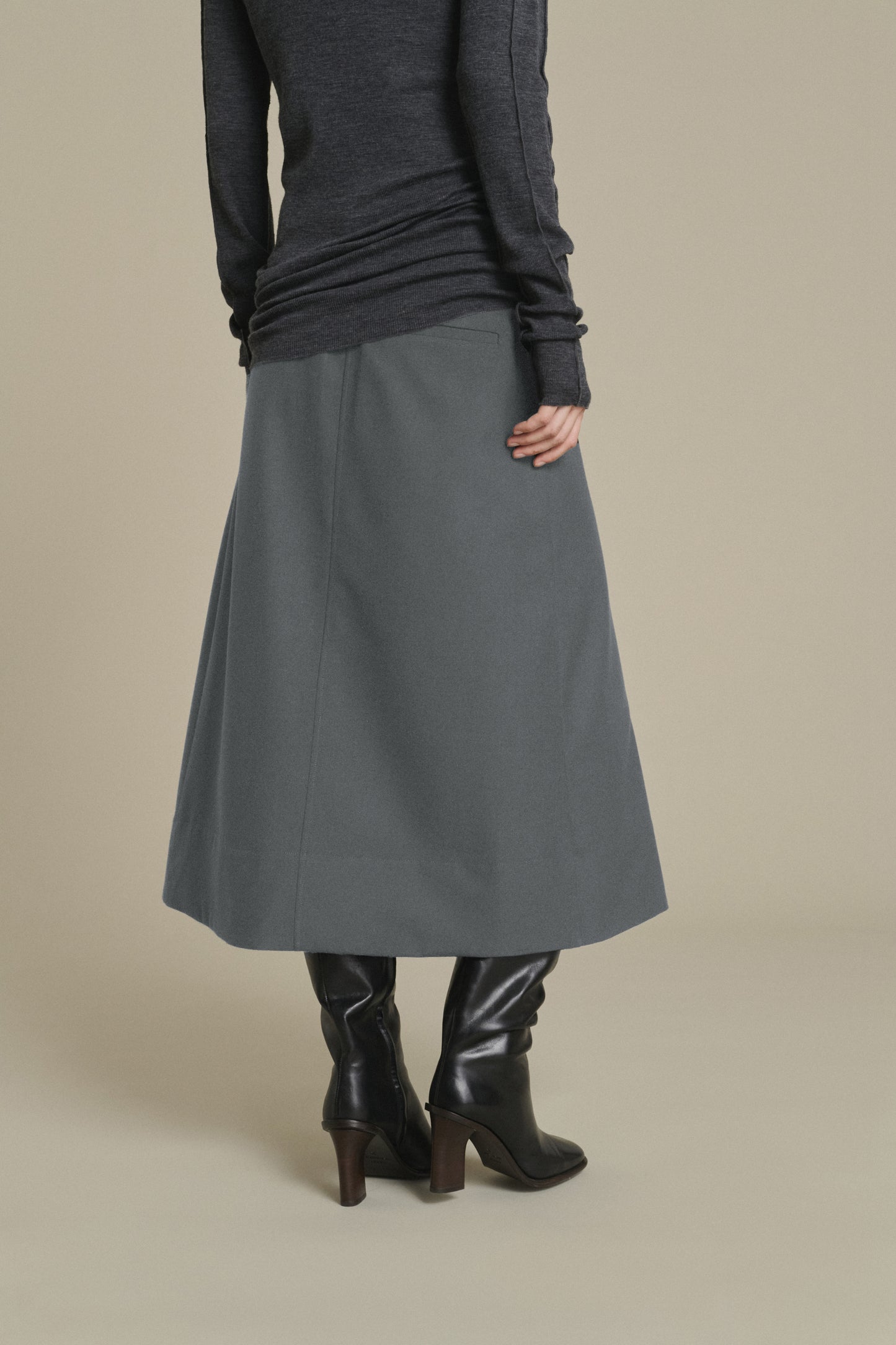 Falda Varna- Gris jaspeado - Mujer