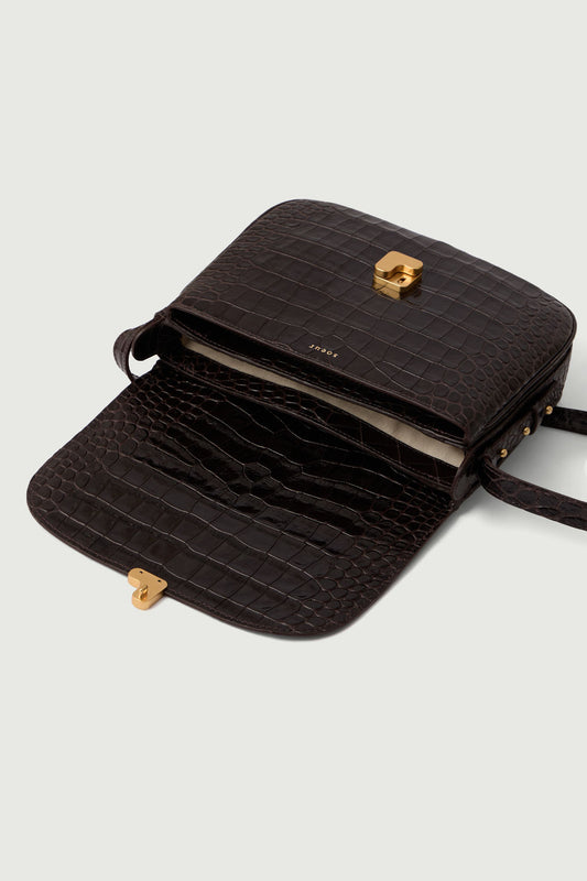 bolso Bellissima Maxi - Marrón oscuro - Cuero - Mujer