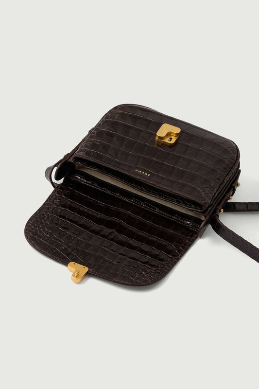 bolso Bellissima Mini - Marrón oscuro - Cuero - Mujer