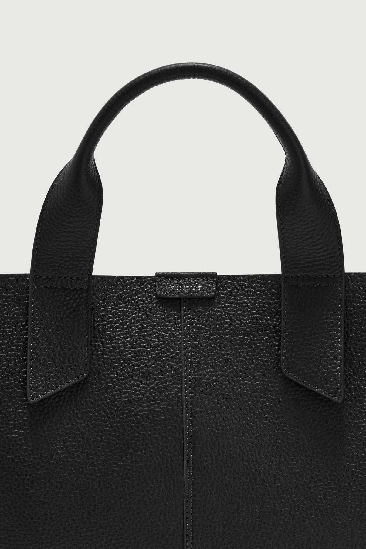 Bolso Suave - Negro - Cuero - Mujer vue 3