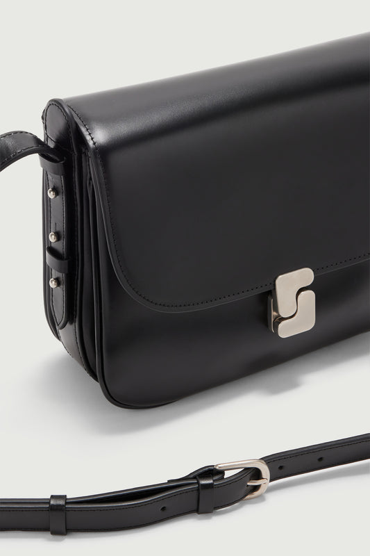 Bolso Bellissima Maxi - Negro - Cuero - Mujer