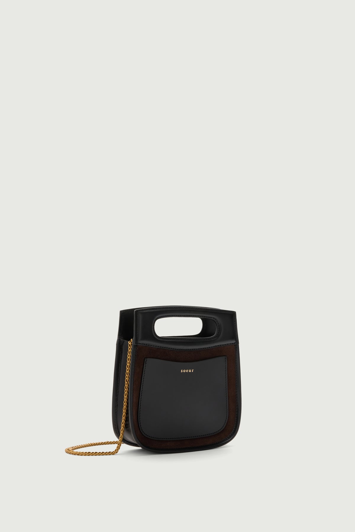 Bolso Cheri Mini - Marrón Oscuro - Cuero - Mujer