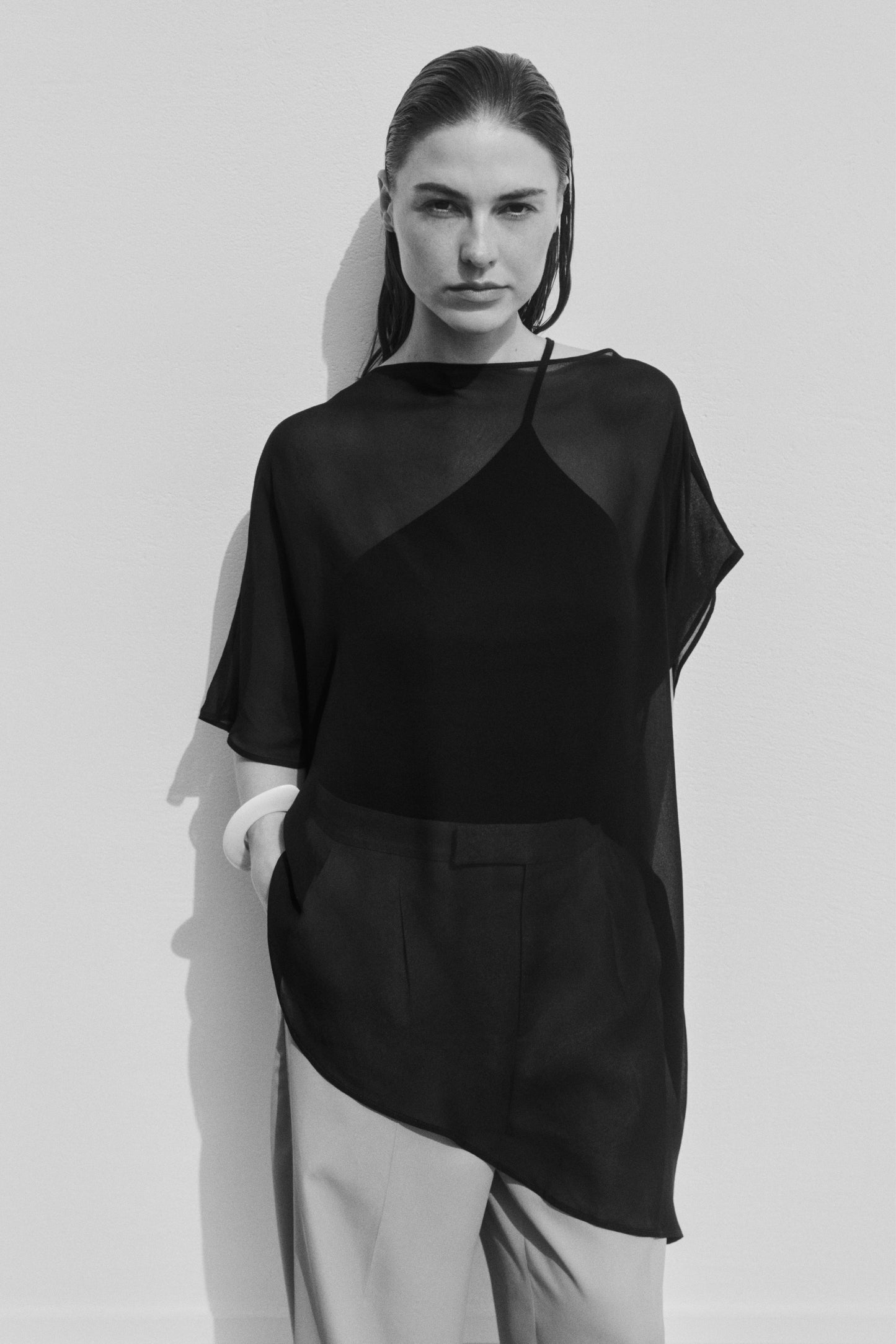 Blouse Françoise - Noir - Viscose - Femme